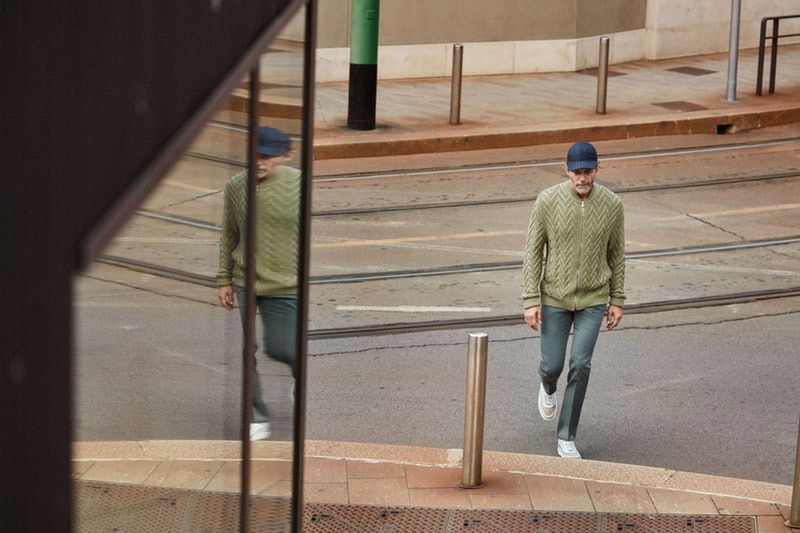 Going sporty, Craig Roberts wears a low-key look by Corneliani.