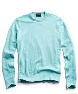 Cotton Crew Neck in Teal Cotton Crew Neck in Teal