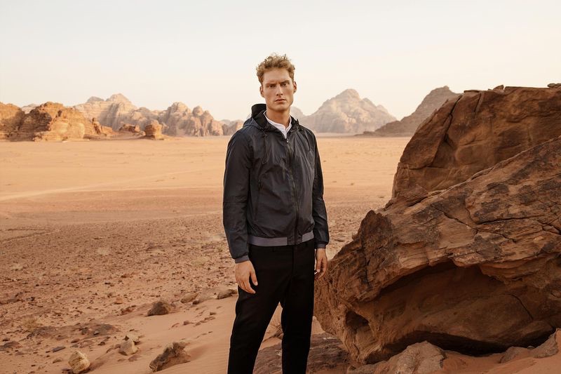 Front and center, Gordon Bothe appears in DUNO's spring-summer 2019 campaign.