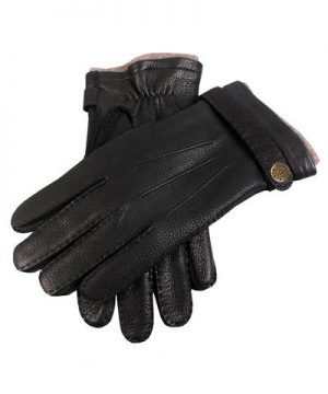 Dents Gloucester Cashmere Lined Deerskin Gloves in Black Dents Gloucester Cashmere Lined Deerskin Gloves in Black