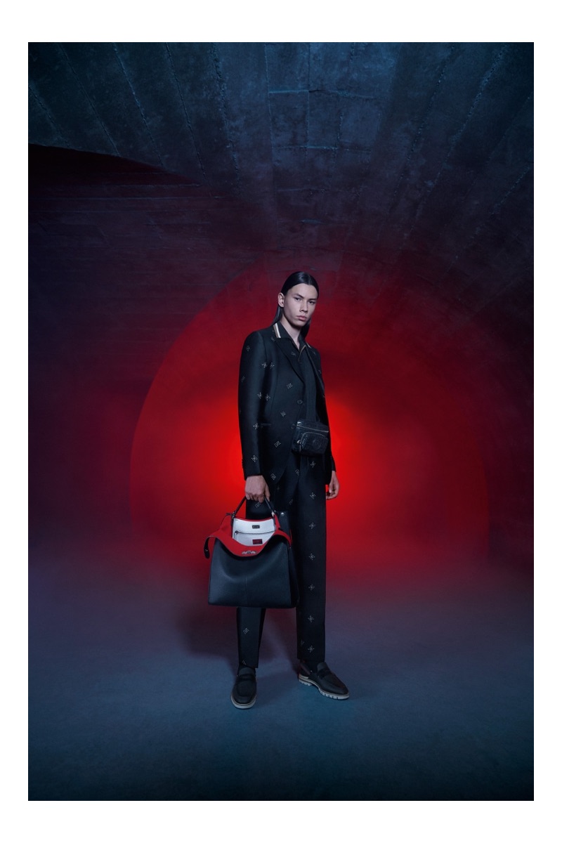 Fresh face Eduards Kraule appears in Fendi's spring-summer 2019 campaign.