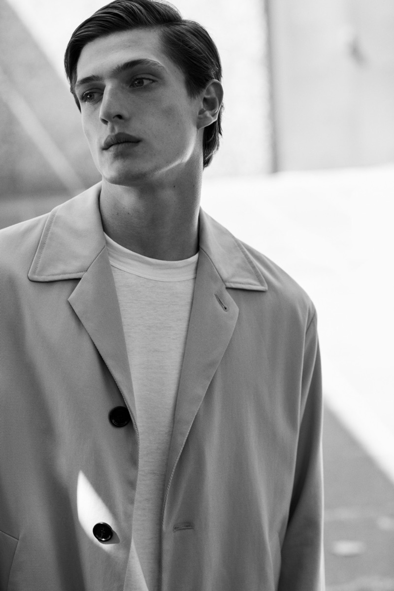 Johan Sandberg photographs Edoardo Sebastianelli for Filippa K's spring-summer 2019 campaign.