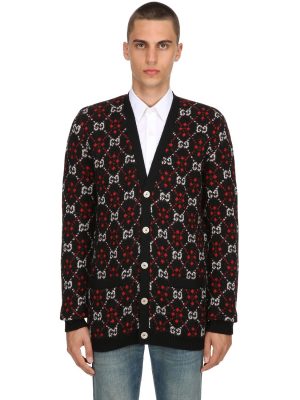 Gg Supreme Wool & Alpaca Knit Cardigan Gg Supreme Wool & Alpaca Knit Cardigan
