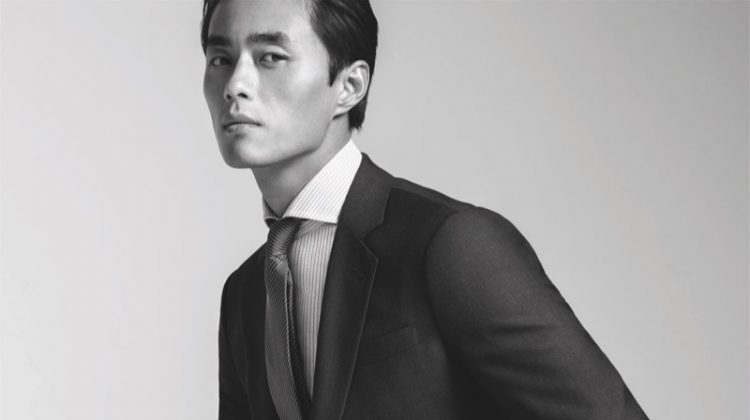 Zhao Lei stars in the spring-summer 2019 Giorgio Armani Made to Measure campaign.