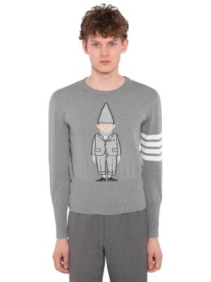Gnome Intarsia Cotton Knit Sweater Gnome Intarsia Cotton Knit Sweater