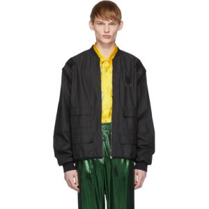 Gucci Black Grosgrain Detail Jacket Gucci Black Grosgrain Detail Jacket