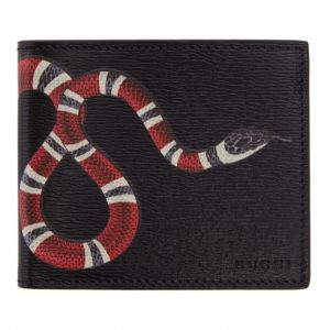Gucci Black Leather Snake Wallet Gucci Black Leather Snake Wallet