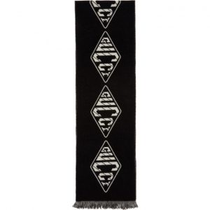 Gucci Black Logo Diamond Scarf Gucci Black Logo Diamond Scarf