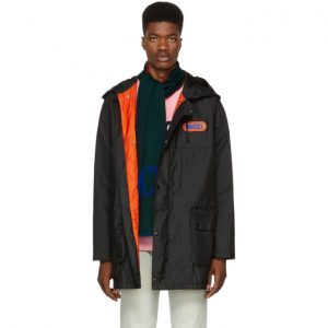 Gucci Black Nylon Panama Coat Gucci Black Nylon Panama Coat