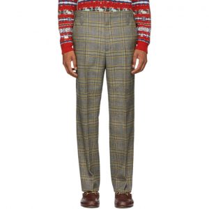 Gucci Black and Orange 70s Check Trousers Gucci Black and Orange 70s Check Trousers