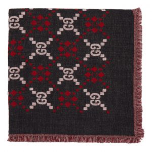 Gucci Black and Red GG Scarf Gucci Black and Red GG Scarf