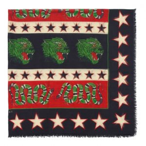 Gucci Black and Red Panther Scarf Gucci Black and Red Panther Scarf
