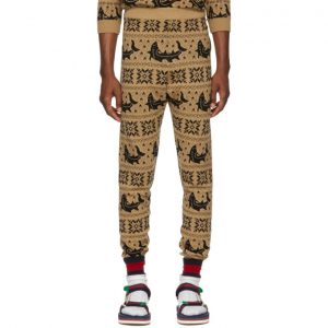 Gucci Brown All Over Jacquard Lounge Pants Gucci Brown All Over Jacquard Lounge Pants