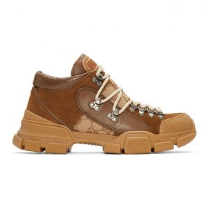 Gucci Brown Flashtrek GG Sneakers Gucci Brown Flashtrek GG Sneakers