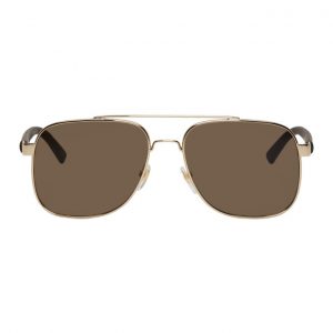 Gucci Gold and Grey Caravan Sunglasses Gucci Gold and Grey Caravan Sunglasses