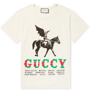 Gucci - Printed Cotton-Jersey T-Shirt - Men - Cream Gucci - Printed Cotton-Jersey T-Shirt - Men - Cream