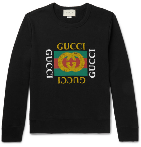 Gucci – Printed Loopback Cotton-Jersey Sweatshirt – Men – Black | The ...