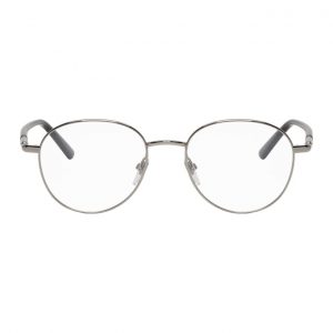 Gucci Silver and Black Stripe Glasses Gucci Silver and Black Stripe Glasses