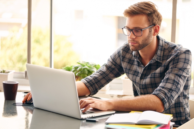 Guy in Glasses Laptop Guy in Glasses Laptop