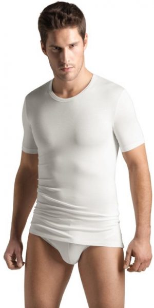 HANRO (73096) Silk Modal Crewneck T-Shirt - Off White XL HANRO (73096) Silk Modal Crewneck T-Shirt - Off White XL