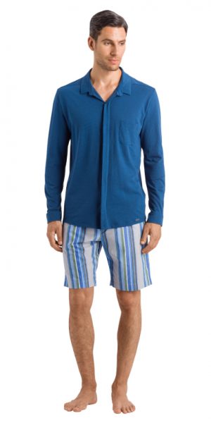 HANRO (75646) Luca L/SLV Shirt - Dark Sea S HANRO (75646) Luca L/SLV Shirt - Dark Sea S
