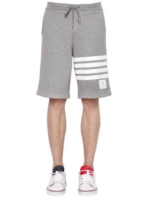 Intarsia Stripes Cotton Jersey Shorts Intarsia Stripes Cotton Jersey Shorts
