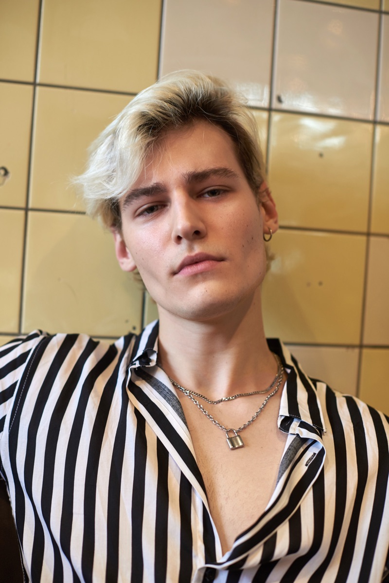 Ivan Bubalo sports a striped shirt as he poses for the lens of photographer Jan Malinowski.