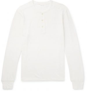 J.Crew - Garment-Dyed Slub Cotton-Jersey Henley T-Shirt - Men - White J.Crew - Garment-Dyed Slub Cotton-Jersey Henley T-Shirt - Men - White