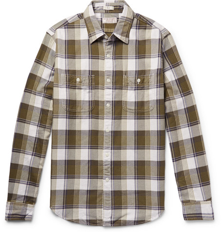 army green flannel shirt