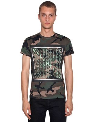 Logo Print Camouflage Cotton T-shirt Logo Print Camouflage Cotton T-shirt