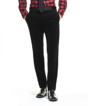 Made in USA Black Micro Cord Tuxedo Trouser Made in USA Black Micro Cord Tuxedo Trouser