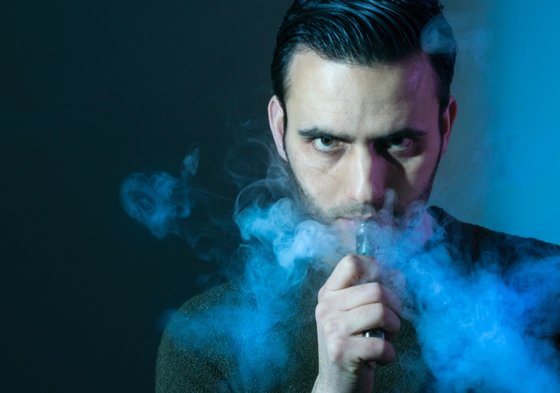 Man With Vape Pen & Smoke
