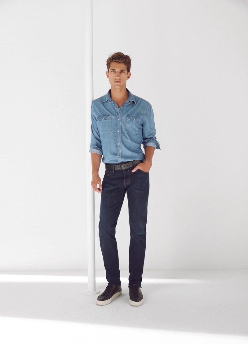 Doubling down on denim, Ben Bowers rocks Mavi.