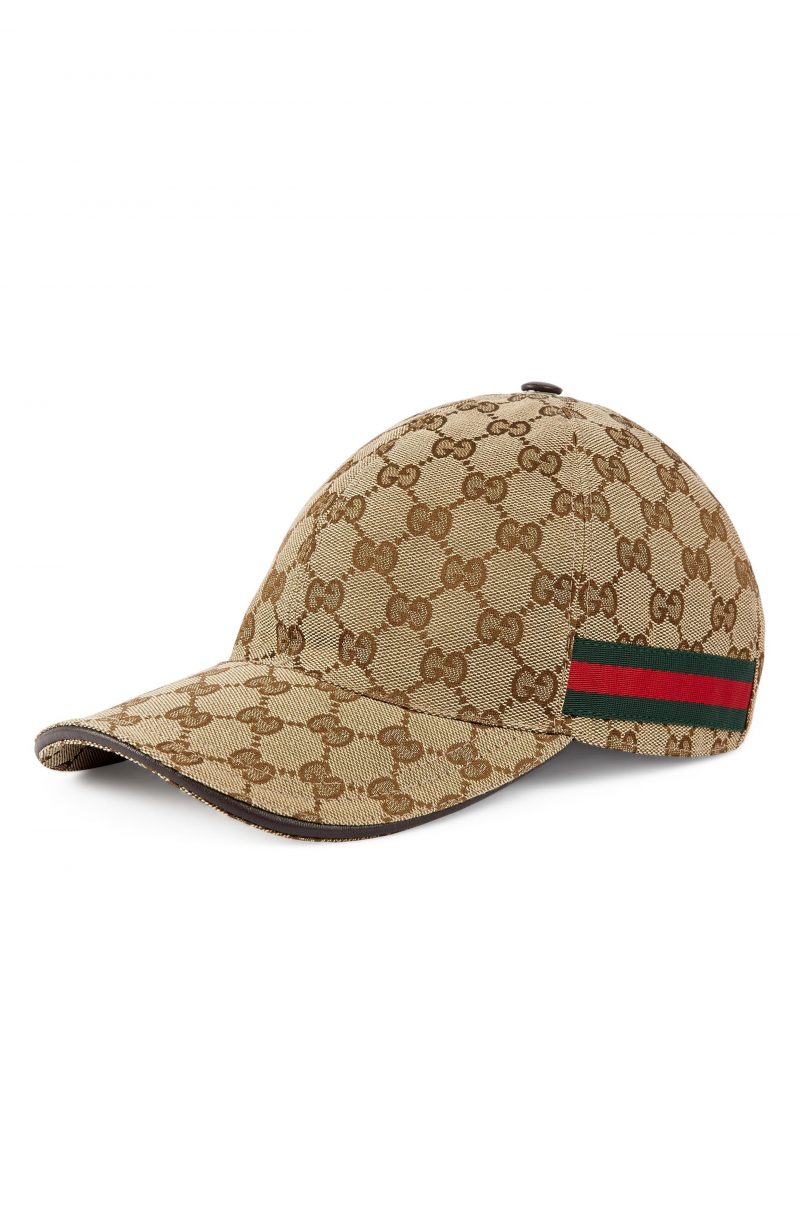 Men’s Gucci Logo Print Baseball Cap Beige The Fashionisto