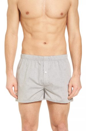 Men's Hanro Fancy Cotton Boxers, Size Large - Grey Men's Hanro Fancy Cotton Boxers, Size Large - Grey