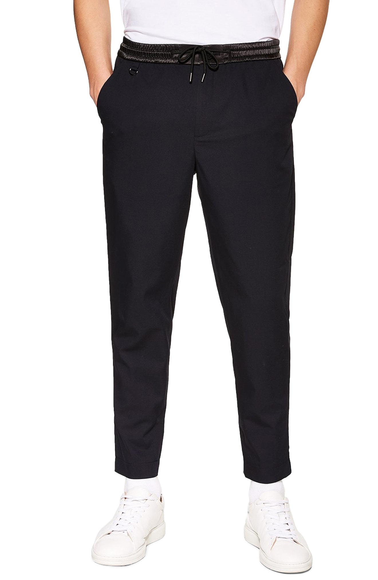 Men’s Topman Relaxed Cropped Trousers, Size 34 x 32 – Blue | The ...