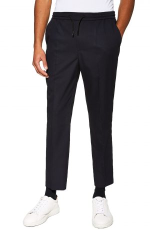 Men's Topman Slim Fit Cropped Jogger Pants, Size 32 x 32 - Blue Men's Topman Slim Fit Cropped Jogger Pants, Size 32 x 32 - Blue