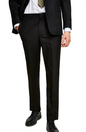 Men's Topman Slim Fit Suit Trousers, Size 28 x 32 - Black Men's Topman Slim Fit Suit Trousers, Size 28 x 32 - Black