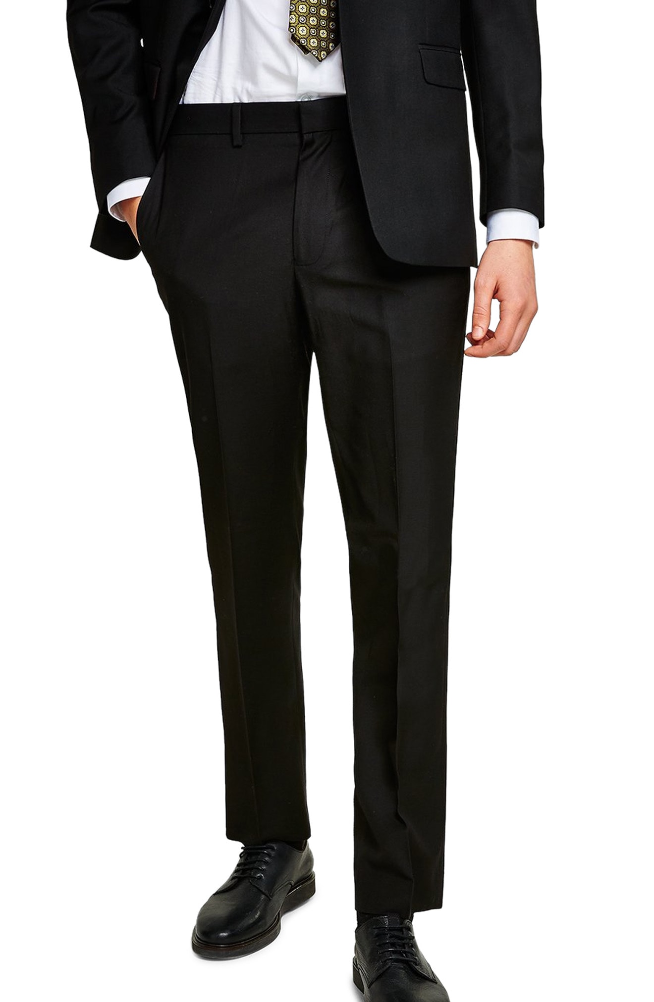 Men’s Topman Slim Fit Suit Trousers, Size 28 x 32 – Black | The Fashionisto