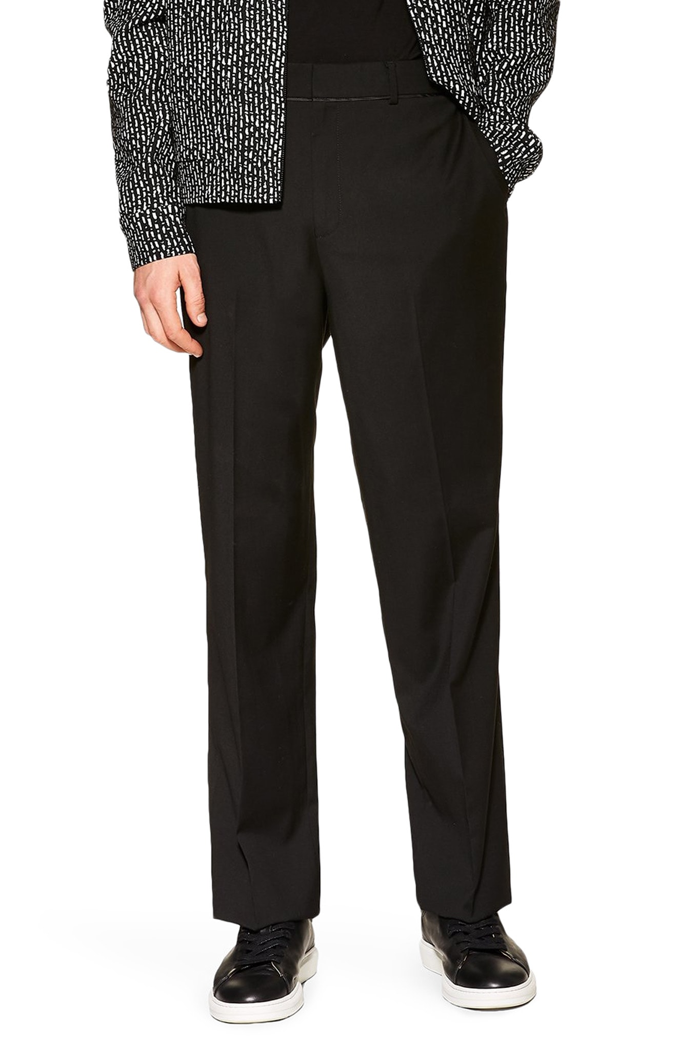 mens navy slim fit trousers