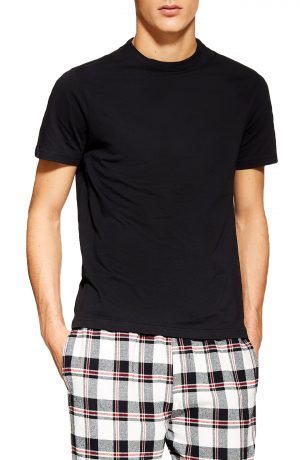 Men's Topman Two-Piece Pajama Set, Size Small/Medium - Black Men's Topman Two-Piece Pajama Set, Size Small/Medium - Black