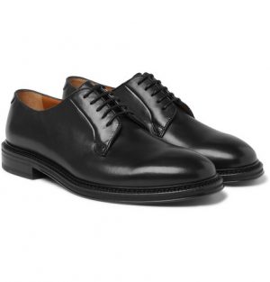 Mr P. - Lucien Polished-Leather Derby Shoes - Men - Black Mr P. - Lucien Polished-Leather Derby Shoes - Men - Black