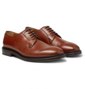 Mr P. - Lucien Polished-Leather Derby Shoes - Men - Tan Mr P. - Lucien Polished-Leather Derby Shoes - Men - Tan