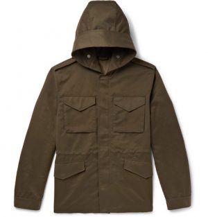 Mr P. - Weather-Resistant Hooded Field Jacket - Men - Army green Mr P. - Weather-Resistant Hooded Field Jacket - Men - Army green