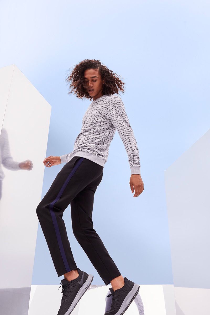 Model Leo Hoye-Egan stars in a sporty style feature for Nordstrom.