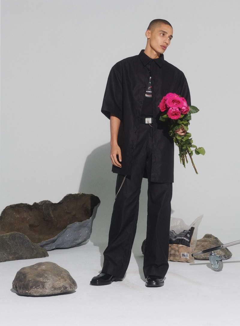 Alan Soule sports a Balenciaga look for Nordstrom's spring 2019 campaign.