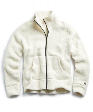 Polartec Fullzip Jacket in Cream Polartec Fullzip Jacket in Cream