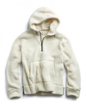 Polartec Sherpa Popover Hoodie in Cream Polartec Sherpa Popover Hoodie in Cream