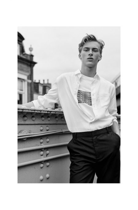 Dominik Sadoch Dons David Bowie-Inspired Style from Reserved "Heroes" Collection