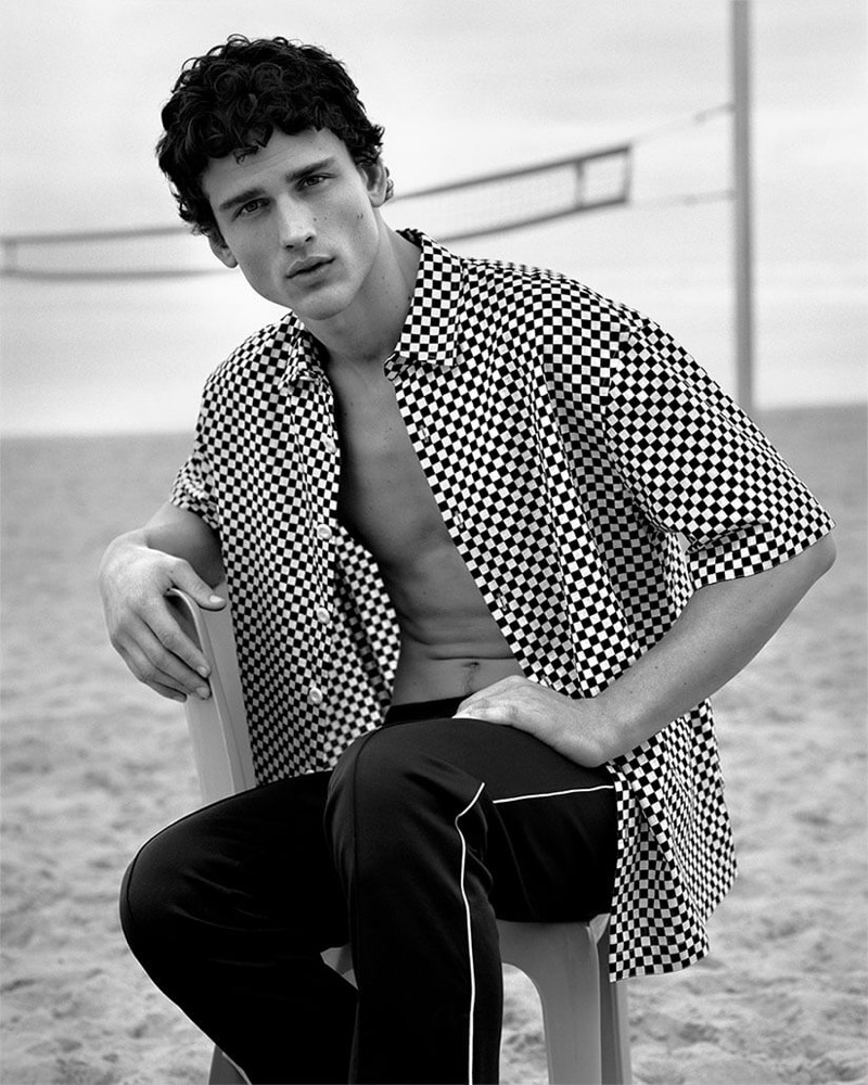 Simon Nessman fronts Sandro's spring-summer 2019 campaign.